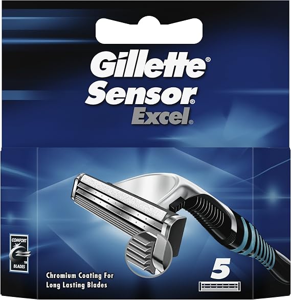Gillette Sensor Excel Men's Razor Blades, 5 Refills