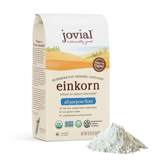 Jovial Organic Einkorn Unbleached All Purpose Flour, High Protein, 32 Oz