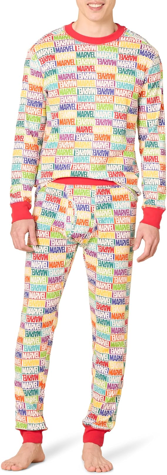 Amazon Essentials Disney | Marvel | Star Wars Men's Snug-Fit Cotton Pajama Sleep Sets