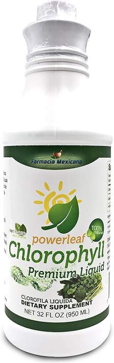 Chlorophyll Powerleaf Premium Liquid 32 oz - 100% Liquid Extract - Clorofila Liquida