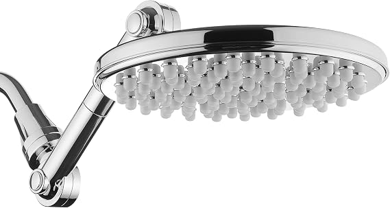 HotelSpa MOBILIS(TM) 4-way Adjustable High-Pressure 9" Rainfall Showerhead with 109 Self-Clean Jets Chrome
