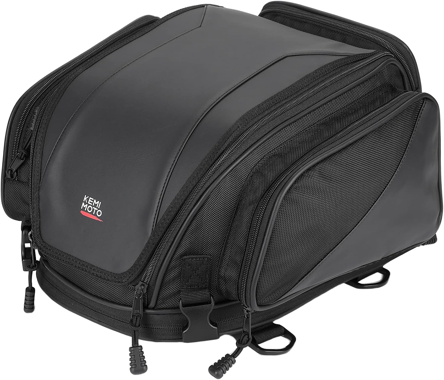 KEMIMOTO Motorcycle Tail Bag 40-50L Expandable Motorcycle Luggage Rack Helmet Sissy Bar Bag with Waterproof Rain Cover for Motorbike Daul Sport Dirt Bike Softail Dyna Touring Shadow Vulcan