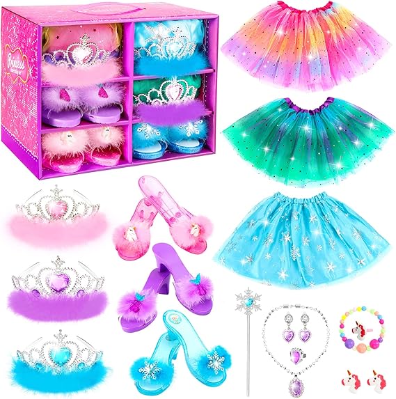 HAMSILY Princess Dress Up for Girl 3 4 5 6 Years Old Birthday Gifts Toys