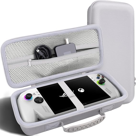 co2CREA Hard Travel Case for ASUS Rog Xbox Ally X RC73XA AMD Ryzen Z2 | Fits RC73YA Gaming Handheld Console, Shockproof EVA Storage Case with Carrying Handle & Zippered Mesh Pocket, Case Only