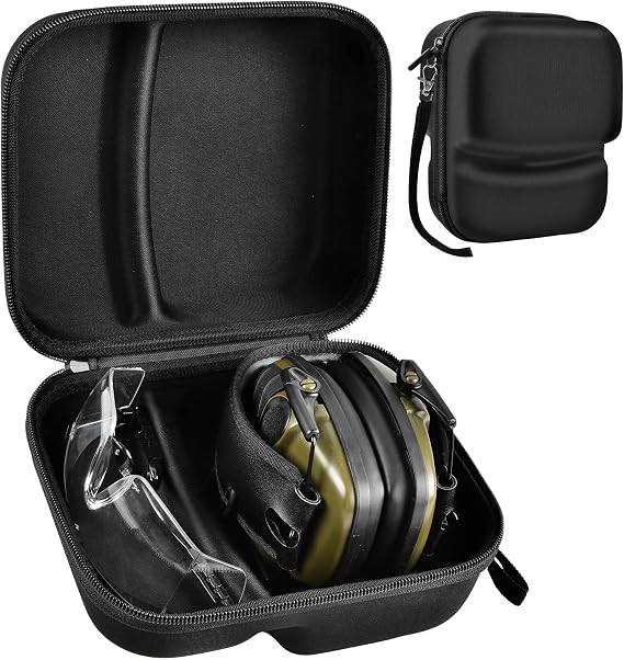 GWCASE Earmuffs & Shooting Glasses Case, Compact Carry, Case Only