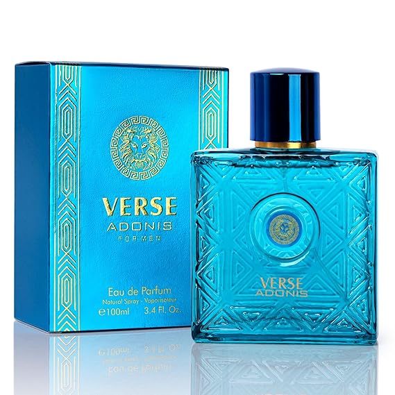NovoGlow Verse Adonis Eau De Parfum for Men 3.4 Fl. Oz. 100ml Men's Perfume Refreshing Combination of Woody Floral & Fruity Scents -