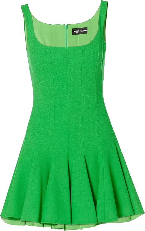 Multi-Seamed Trumpet Front Mini Dress