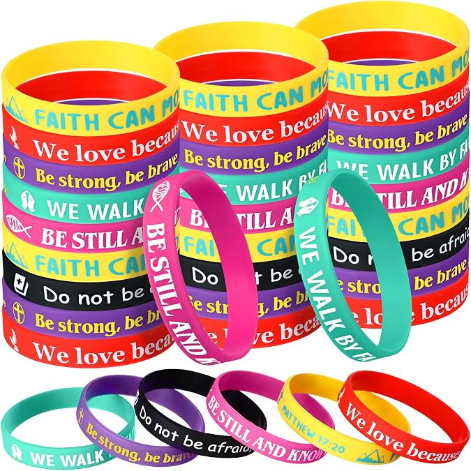 30 Pcs Bible Verses Bracelets Bulk Christian Bracelet Scripture Gifts