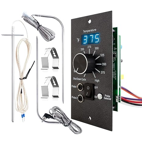 Digital Pro Controller for Traeger Grill Parts Control Panel Replacement with Meat Probes and Thermostat Board Sensor