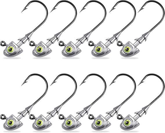 Swimbait Jig Heads Fishing Jigs Swim Bait Jighead with Two Bait Keepers and 3D Eyes 1/8 3/16 1/4 3/8 1/2oz Jigheads Freshwater Saltwater Fishing