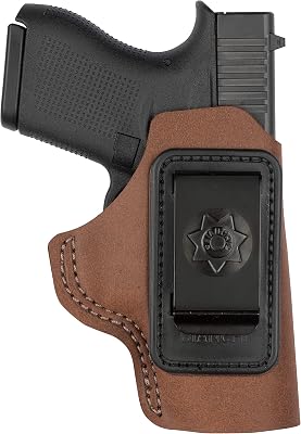 Bianchi 6 Inside Waistband Holster, Rust Brown, Suede Leather
