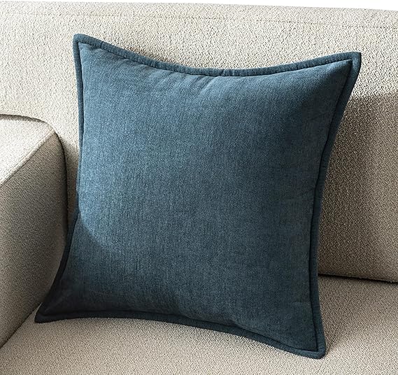 Throw Pillow Cover 80x80 Decorative Square Pillowcase Covers with Zipper, Cushion Protectors Cover Rectangle 30x60 40x60 50x80 Super Soft for Home Couch Sofa Bed(Greyish-blue,30x80cm(Set of 1))