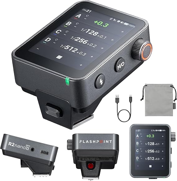 Flashpoint R2 Nano Pro X3 PRO S X3PRO for Sony TTL Wireless Flash Trigger with Bluetooth & APP Touch Screen 2.4GHz X System Pro Shooting Modes Shutter Control Fast Charging (Godox X3 Pro for Sony)