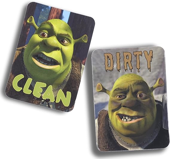 Shrek Dishwasher Magnet - Double-Sided Clean Dirty Sign, Funny Kitchen Decor for Dishwasher Door, Universal Movie Magnet for Stainless Steel, Apartment Housewarming Gift