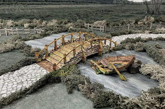 Battle Systems Fantasy Terrain Bridge - 28-35mm DND D&D RPG Wargames Historical/Fantasy Card Scenery