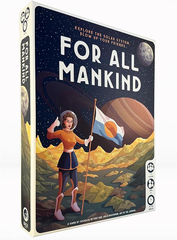 For All Mankind - Board Game -Strategy Game - Space Exploration Game, 1-4 Players, Ages 14 and up