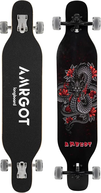 Amrgot 42 inches Complete Longborads Drop Through Deck Concave Cruise Professional Longboards