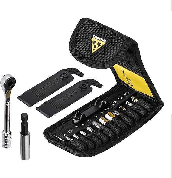Topeak Ratchet Rocket Lite DX Bike Repair and Maintenance Tool, 16 Functions, Includes Nylon Bag, Black | bike-multifunction-tools