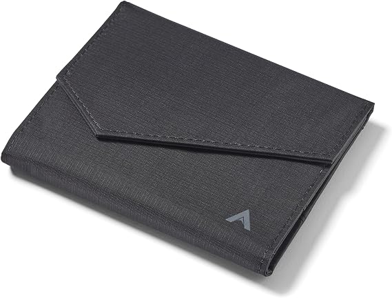 Allett Trifold Wallet, RFID Blocking for Men & Women (Nylon, Jet Black)