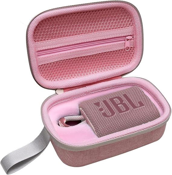XANAD Hard Case for JBL Go3 / Go 3 Eco Portable Wireless Bluetooth Speaker - Travel Protective Carrying Storage Case Bag(Pink)