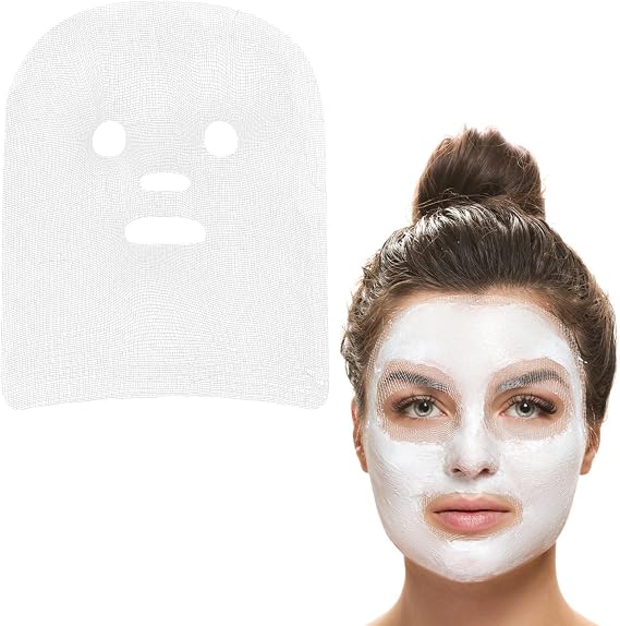 Kifmurase 100 Pieces Pre-Cut Gauze Face Masks, Cotton Face Gauze, White
