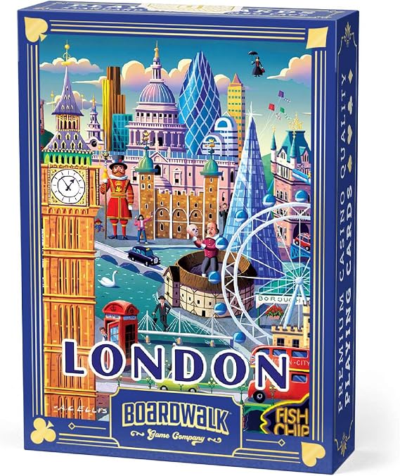 Boardwalk Puzzles Premium Featherlight Unique Playing Cards, Fun Themed Deck for Home and Travel | London