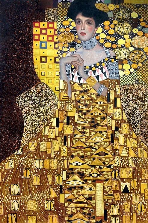 Gustav Klimt Portrait of Mrs Adele Blochbauer Art Nouveau Prints and Posters Gustav Klimt Wall Art Fine Art Wall Decor Women Landscape Abstract Painting Cool Wall Art Print Poster 12x18