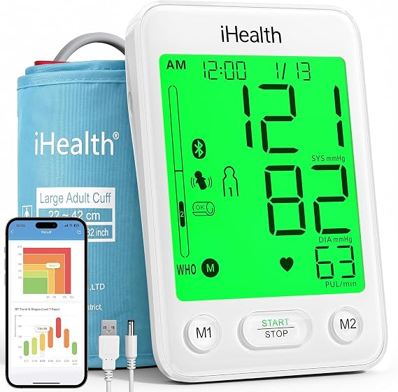 iHealth Accu Bluetooth Upper Arm Blood Pressure Monitor for Home Use