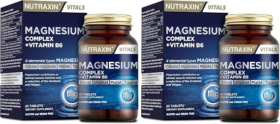 Nutraxin Magnesium Complex Gıda Takviyesi, 60 Tablet (2 paketi)