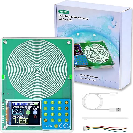 Schumann Resonance Generator 7.83Hz, Adjustable Frequency Healing Device 0.001Hz-200kHz, Pure Sine Wave Frequency Generator Sound Therapy Machine for Deep Sleep, Anxiety Relief, Yoga & Meditation