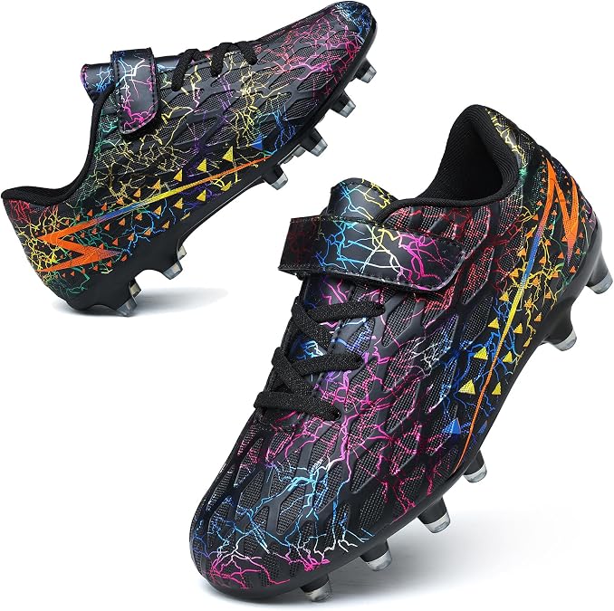 Hanani Boys Girls Soccer Cleats for Kids Football Shoes