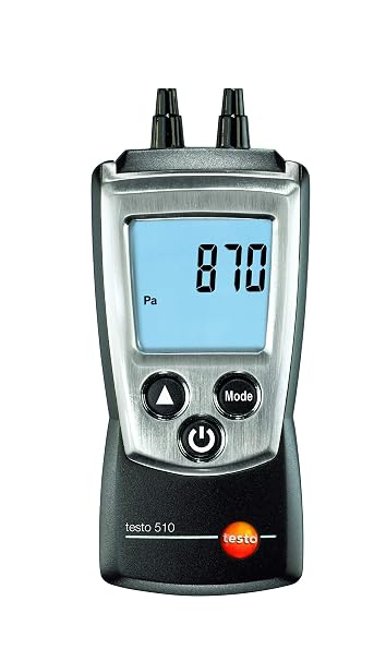testo 510 Digital Manometer I Dual-Port Differential Pressure Meter for air Conditioning Systems and Ventilation ducts
