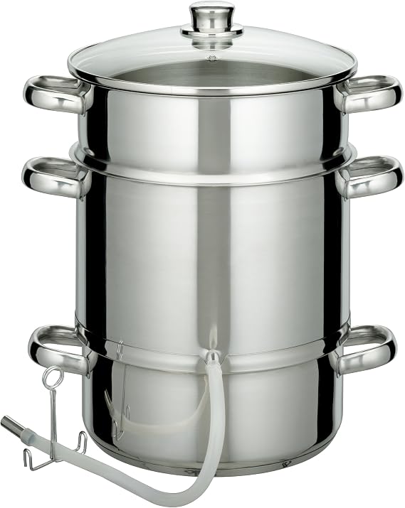 GSW Stahlwaren GmbH Fruit Juice Pot, Silver/Clear
