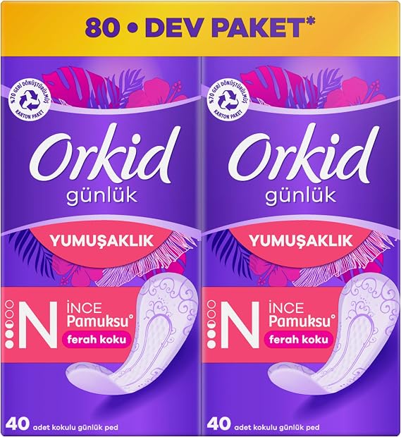 Orkid Yaprak Pamuksu Günlük Ped Deo Fresh Dev Ekonomi Paketi 80 Ped