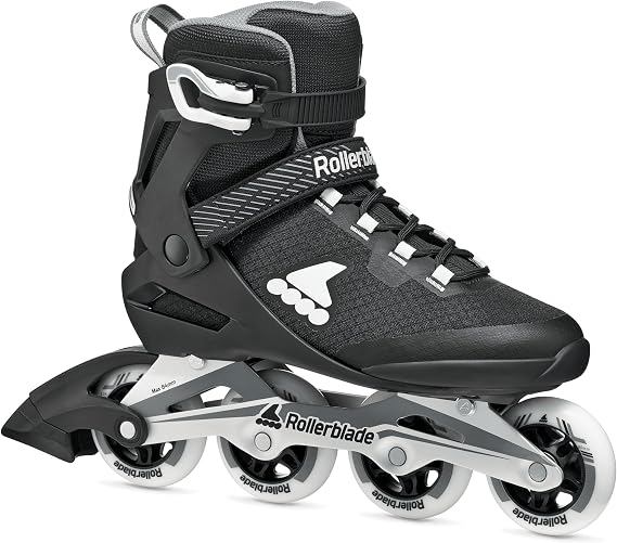 Rollerblade Macroblade 80 Men's Adult Fitness Inline Skate, Black/Grey, Lifestyle Inline Skates