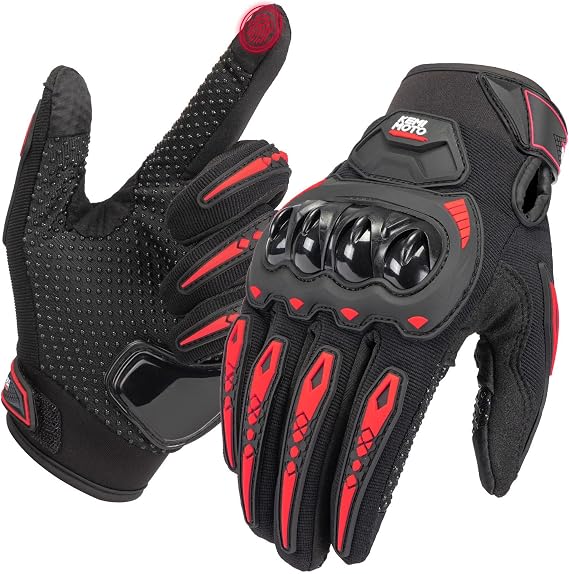 KEMIMOTO Motorcycle Gloves, Touchscreen Riding Gloves for Men Women