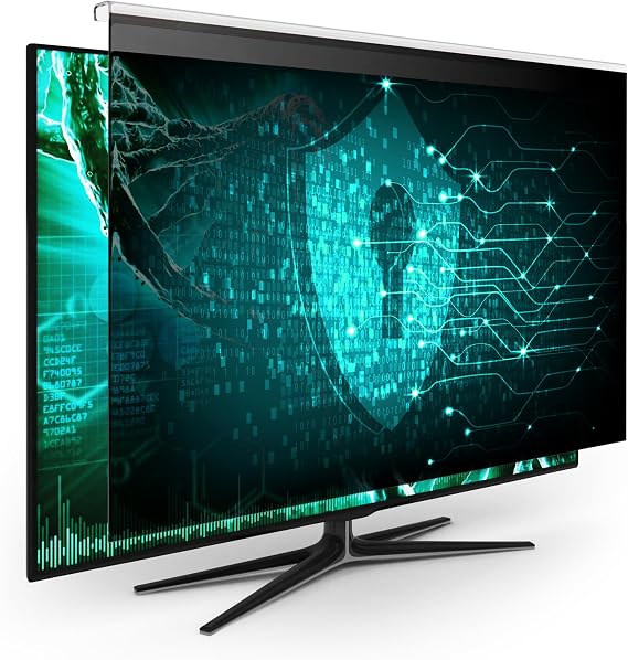 EZ-Pro Screen Protector Privacy Screen Panel for 27 inches (Screen Measured Diagonally) Computer Monitor, Anti Blue Light and Easy Installation, Screen Panel Size 14" Height x24.1 Width