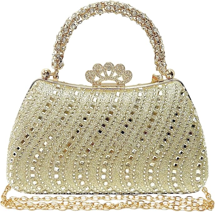 Clutch Purses for Women Rhinestone Formal Evening Bag Sparkly Diamond Handbag for Cocktail Prom Party Wedding