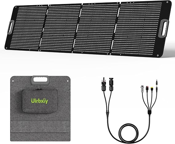 80 Watt Portable Solar Panel for Power Station, IP67 Waterproof Foldable Solar Cell Solar Charger DC5521 DC7909 XT60 Anderson DC 8mm Connector for Camping, RV, Off Grid Outdoor Essentials