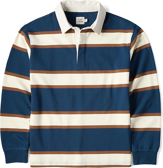 Huckberry Flint and Tinder Classic Rugby Shirt, Mens Polo Shirt