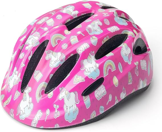 Kid Bicycle Helmets, LX LERMX Kids Bike Helmet Ages 3-5/5-14 Adjustable from Toddler to Youth Size, Durable Kids Bike Helmet with Fun Designs for Boys and Girls