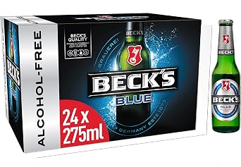 Beck's Blue 0% Alcohol Free German Lager Beer Bottle, 24 X 275 Ml