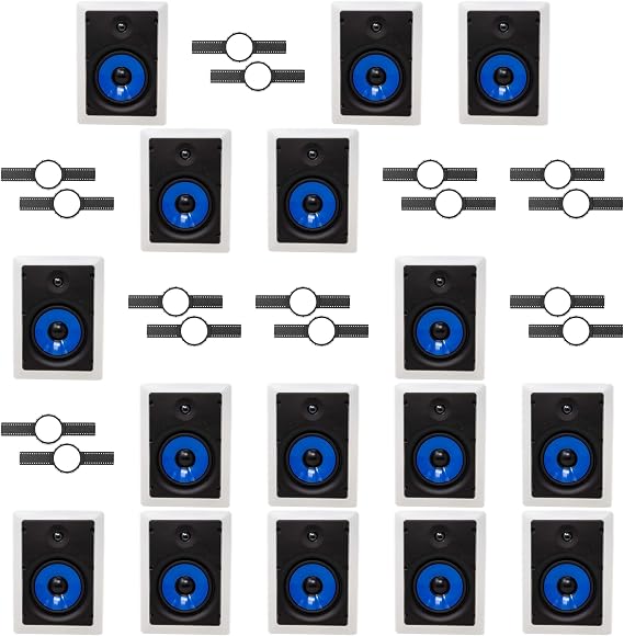 16-Legrand HT5651 5000 Series 6.5" in-Wall Speaker (Sold Individually) + Install KIT (PRE Construction Bracket)