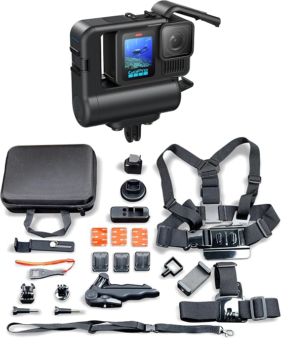 Re-Fuel Adventure Filming Kit for GoPro Hero 9 Through 13 16-Piece Accessory Kit with Long-Duration Power Module Waterproof, Dustproof, Shock-Resistant Gear Set