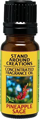 Concentrated Fragrance Oil - Scent - PineappleSage: A Exotic Blend of Sweet Pineapple and Aromatic sage Infused wEssential Oil. .33 fl.oz.