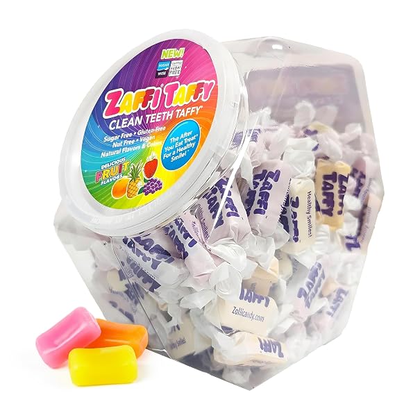 Zollipops Candy Clean Teeth Keto Sugar Free Taffy, Variety Pack, 32 Oz (Packaging may vary)