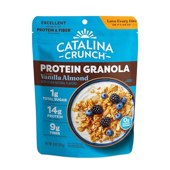 Catalina Crunch Protein Granola, Vanilla Almond, 8 oz Bag (Pack of 1)