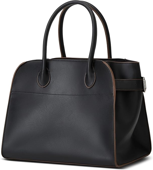Vegan Leather Tote Bags for Women Large Tote Retro Top-handle Bag Trendy Work Bag PU Leather Purses
