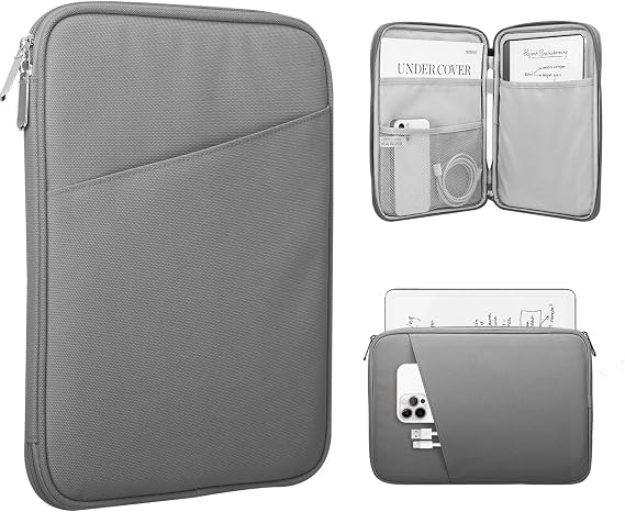 TiMOVO 9-11" Tablet Sleeve Bag with Pocket, Dark Gray