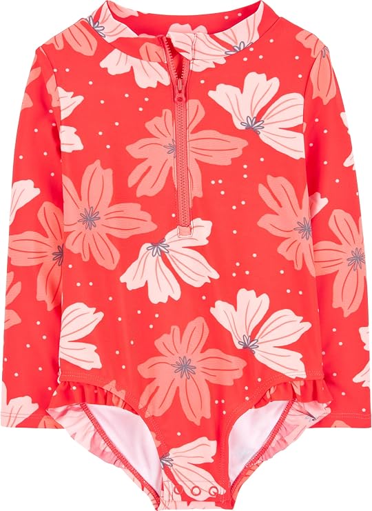 Simple Joys by Carter's Baby Girls' Long Sleeve Zipper One Piece Swimsuit